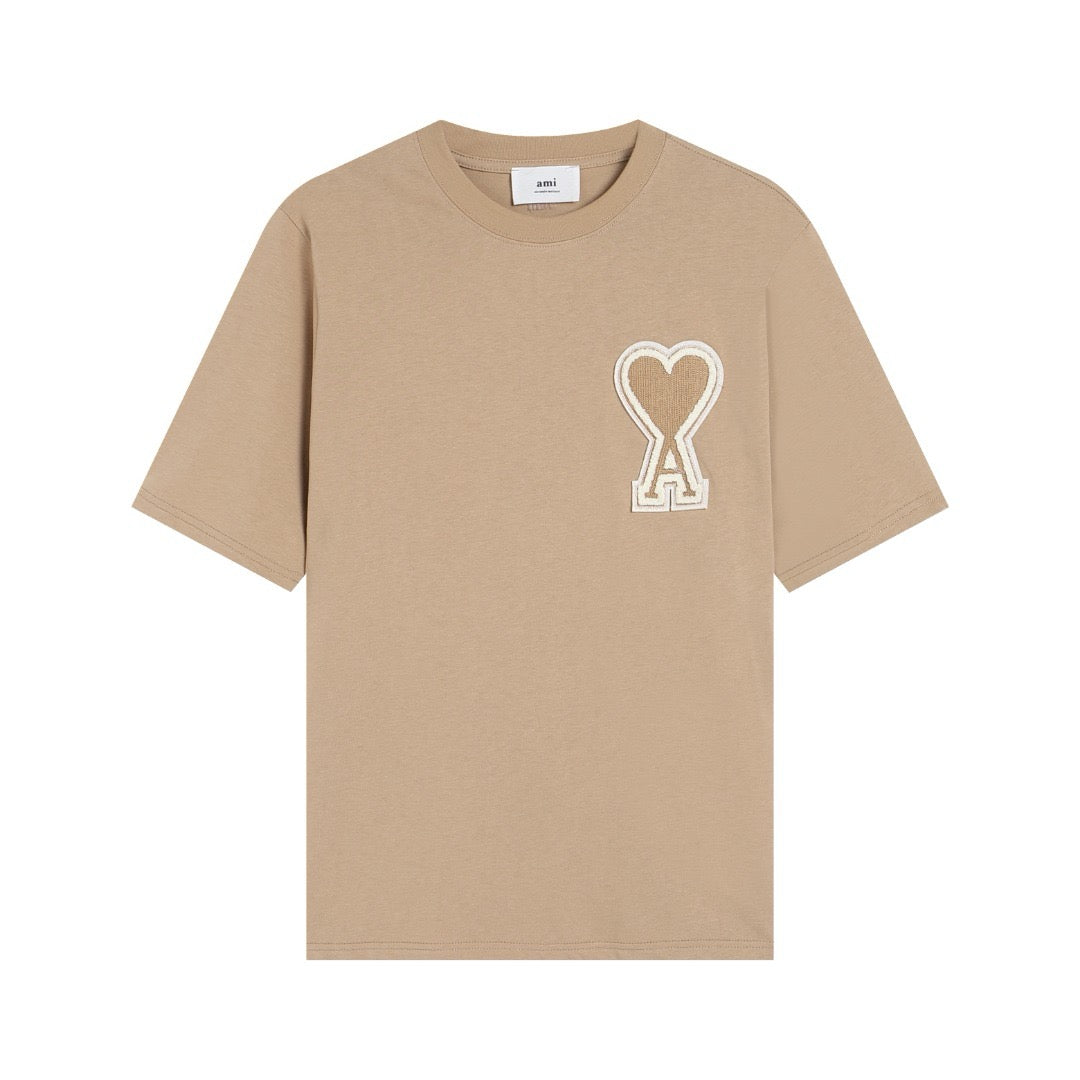 T-shirt Ami marron à logo ami de cœur marron