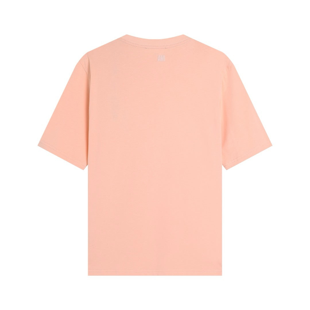 T-shirt Ami Saumon à petit logo ami de cœur blanc