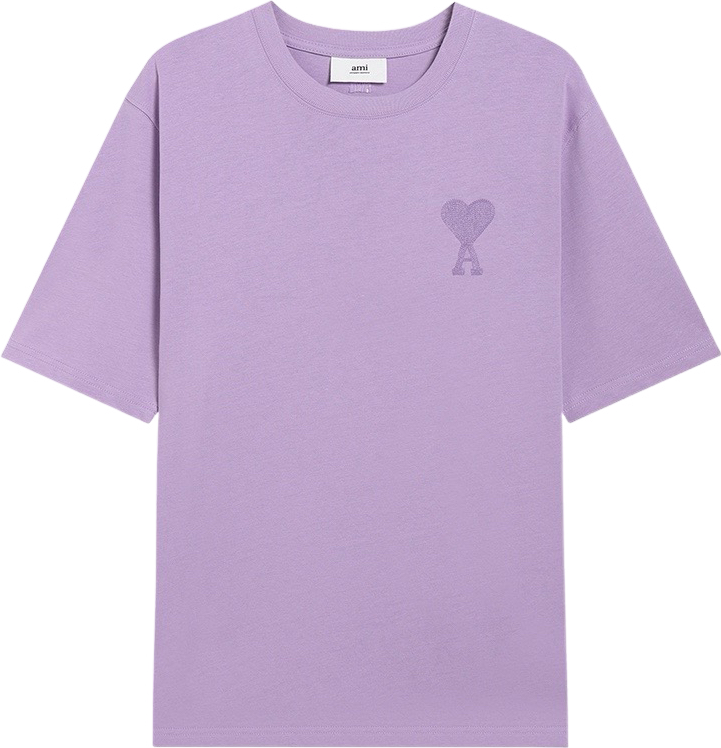 T-shirt Ami violet à petit logo ami de cœur violet