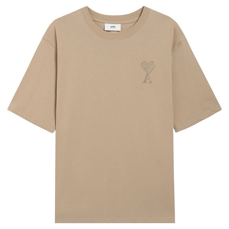 T-shirt Ami Marron à petit logo ami de cœur marron