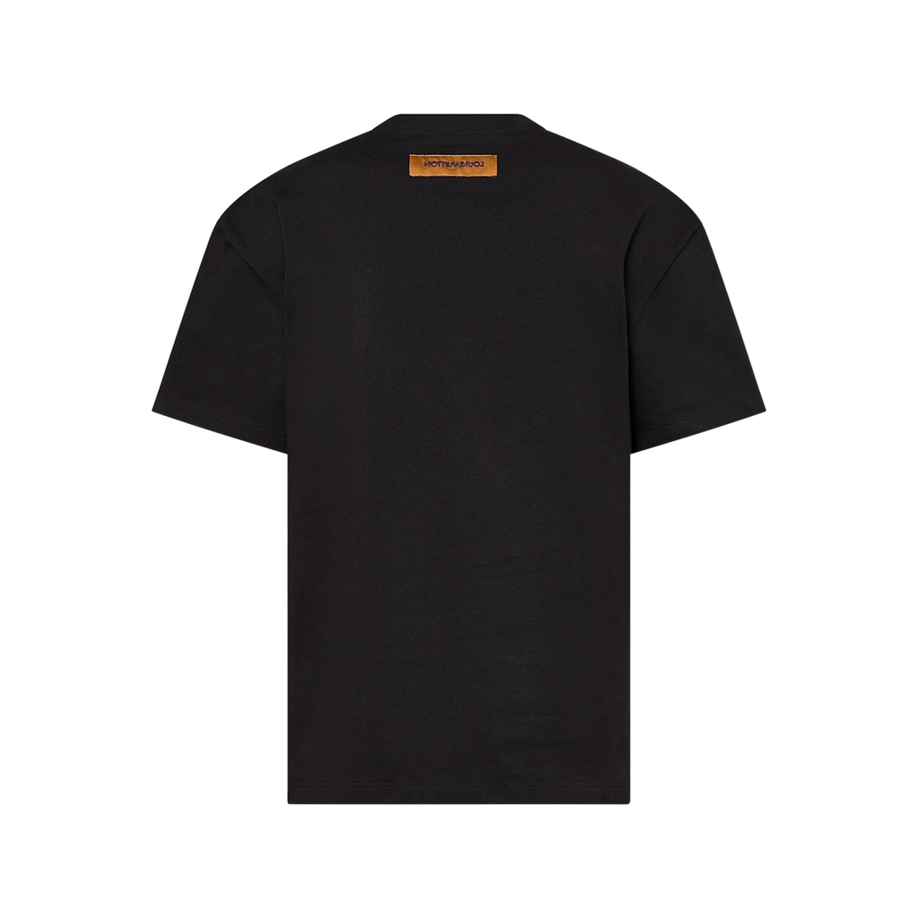 T-shirt à signatures brodées en coton Louis Vuitton