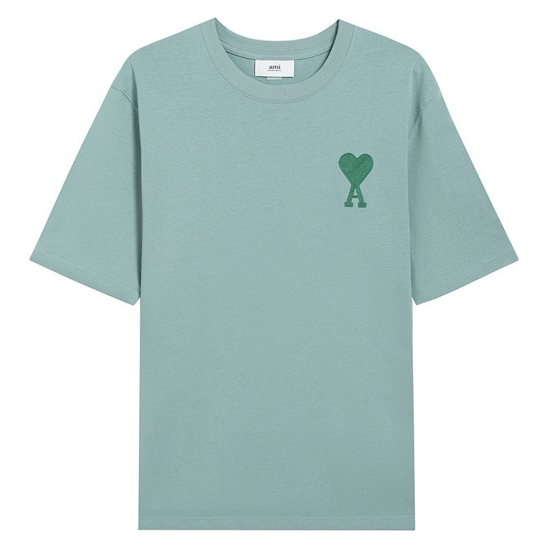 T-shirt Ami pastels à petit logo ami de cœur vert foncé