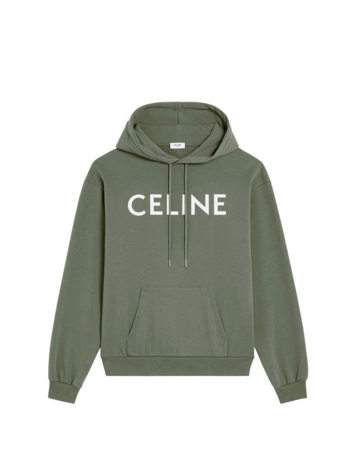 Sweat à capuche Céline kaki