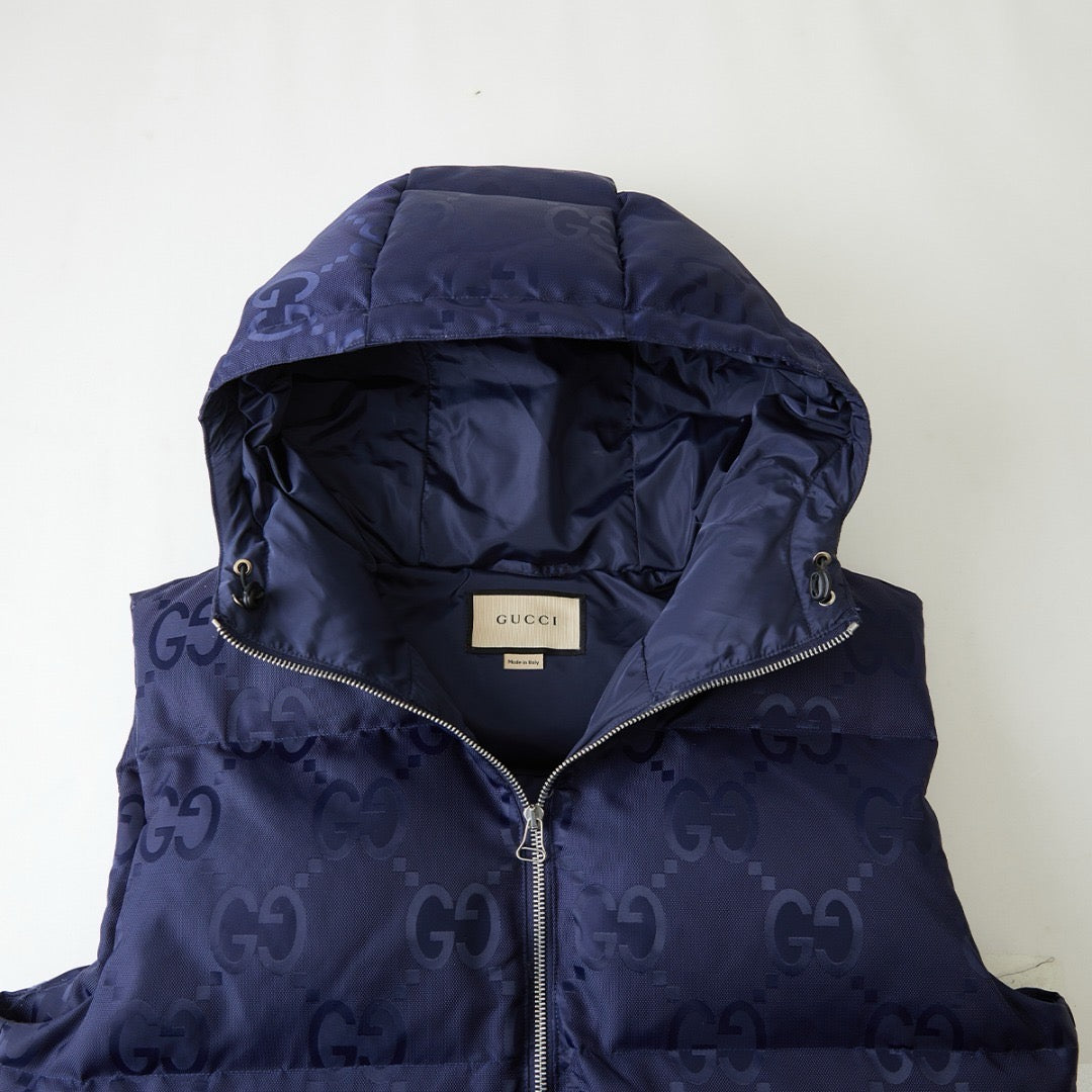 Veste Gucci jumbo sans manche  bleu nuit