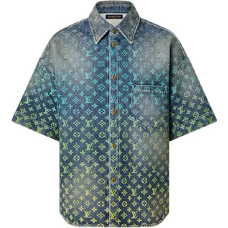 Louis Vuitton Chemise à manches courtes Rainbow Monogram
