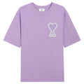 T-shirt Ami violet à logo ami de cœur blanc