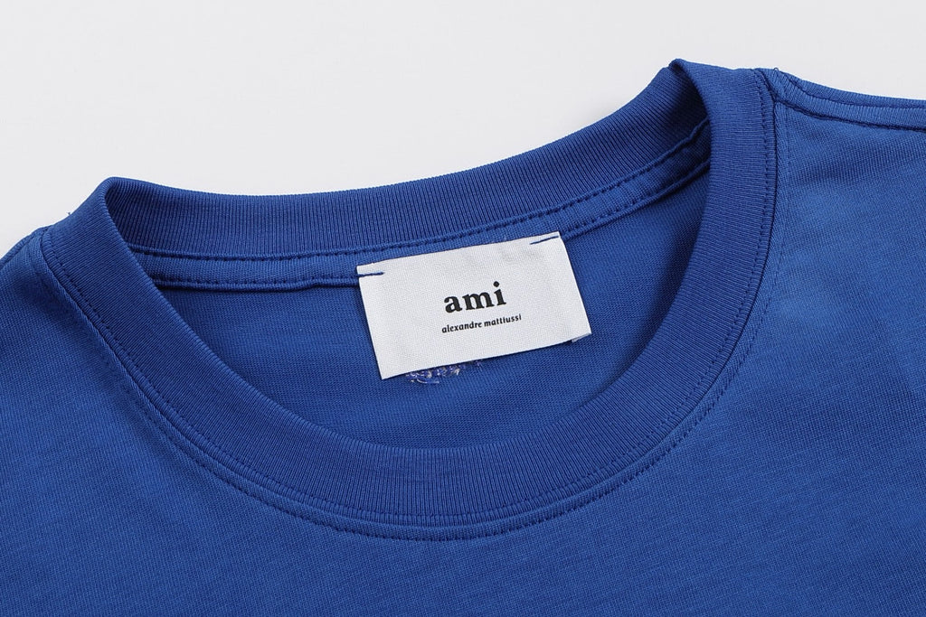 T-shirt bleu ami logo ami de cœur bleu