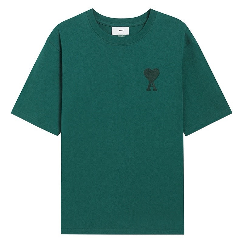 T-shirt Ami vert à petit logo ami de cœur vert foncé
