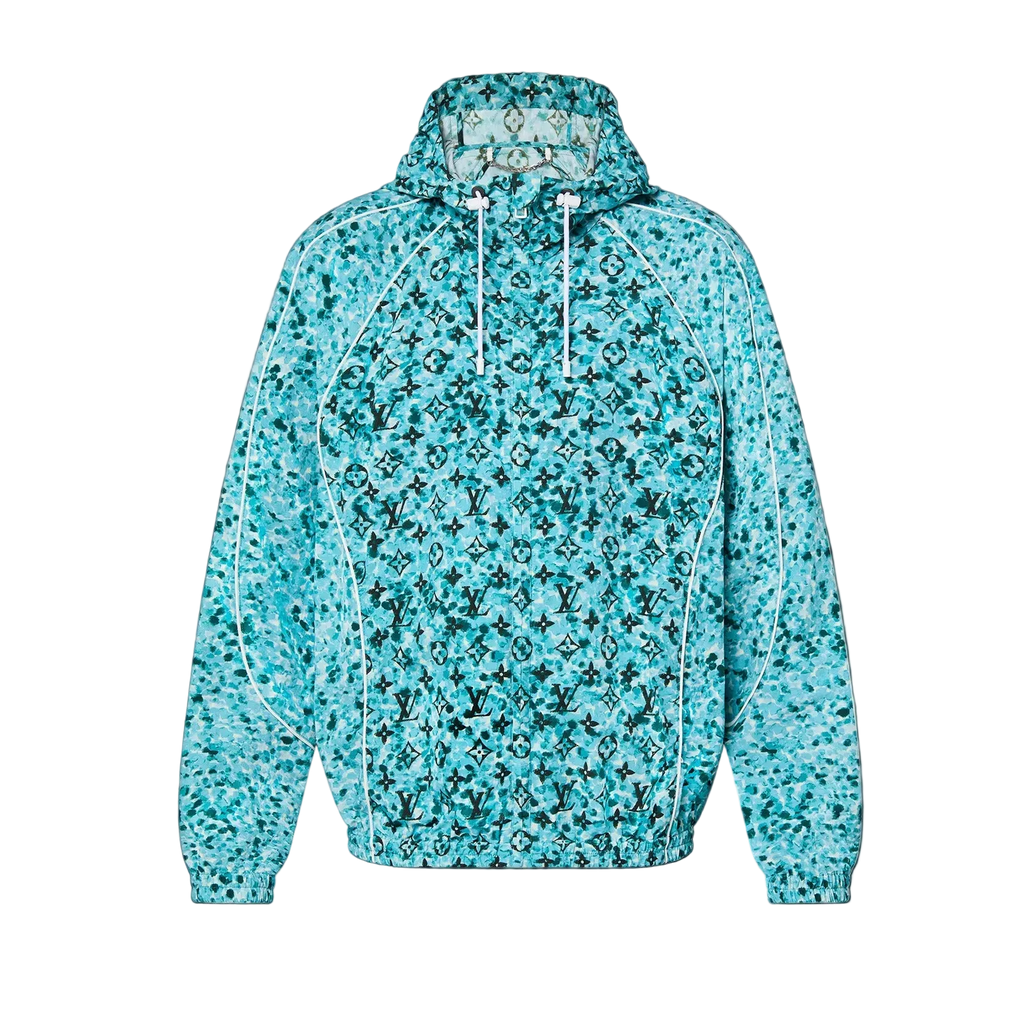 Veste réversible Monogram Louis Vuitton en nylon bleu