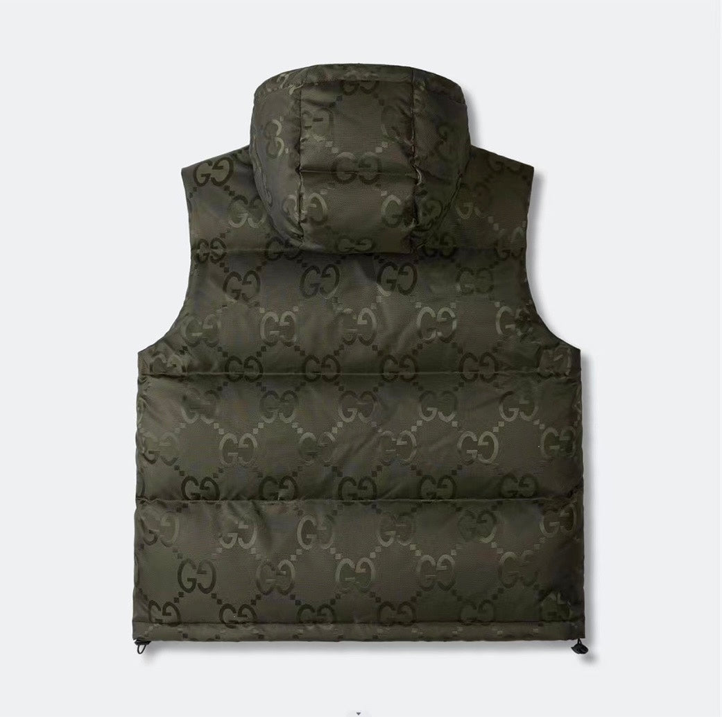 Veste Gucci jumbo sans manche  kaki