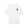 T-shirt blanc ami petit logo ami de cœur rouge