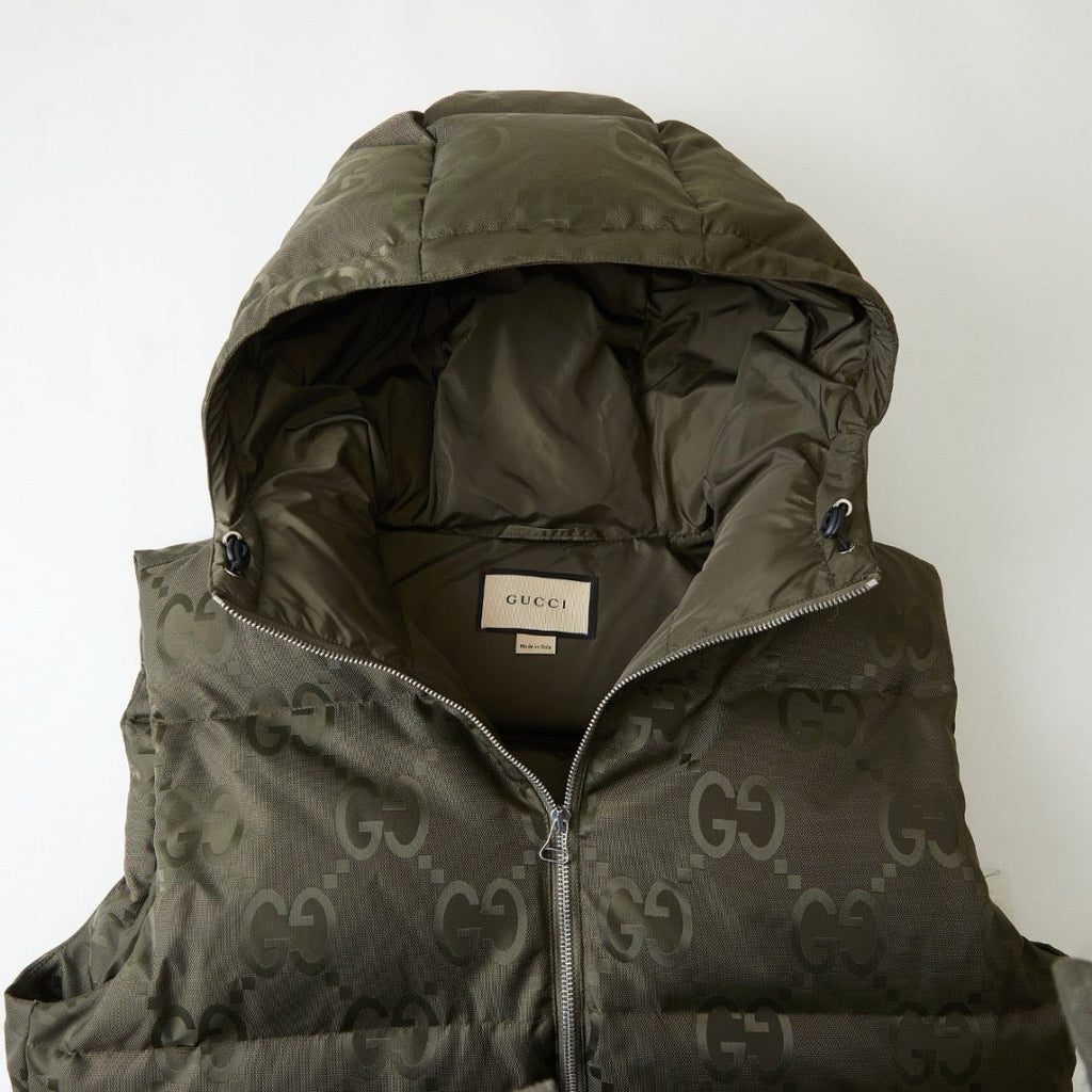 Veste Gucci jumbo sans manche  kaki