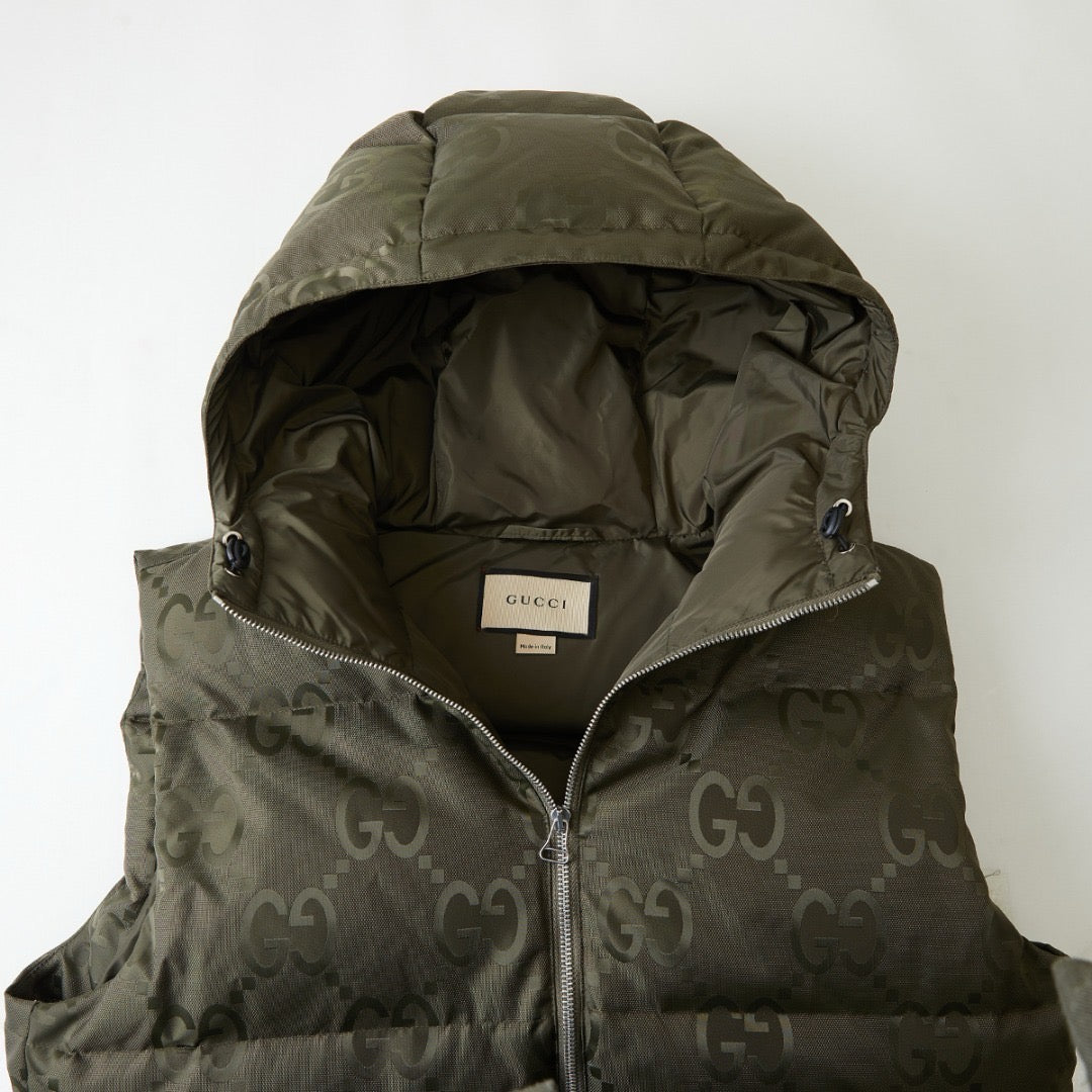 Veste Gucci jumbo sans manche  kaki