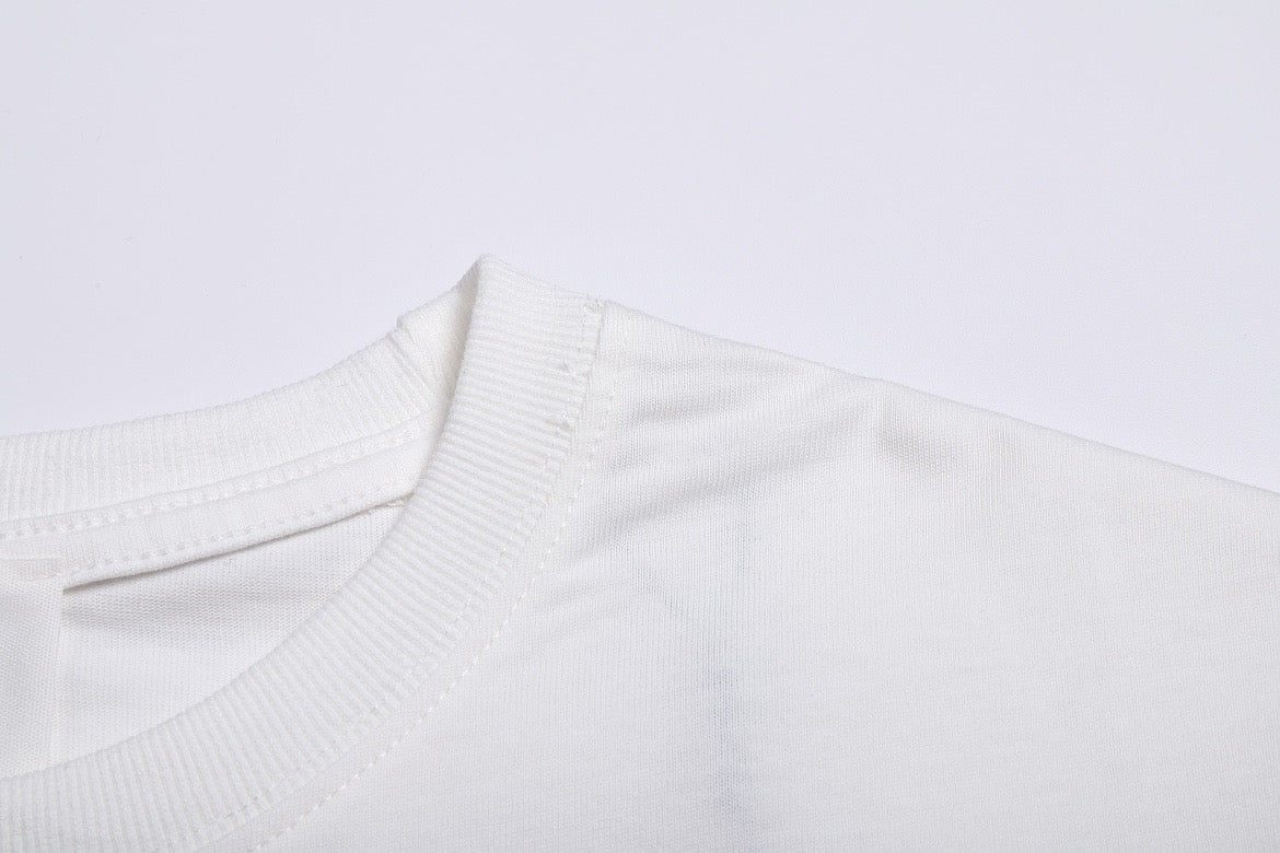 T-shirt blanc ami petit logo ami de cœur rouge