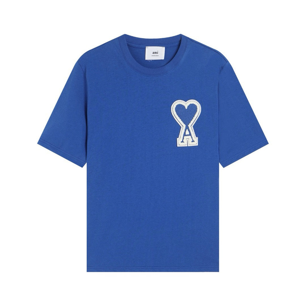 T-shirt bleu ami logo ami de cœur bleu