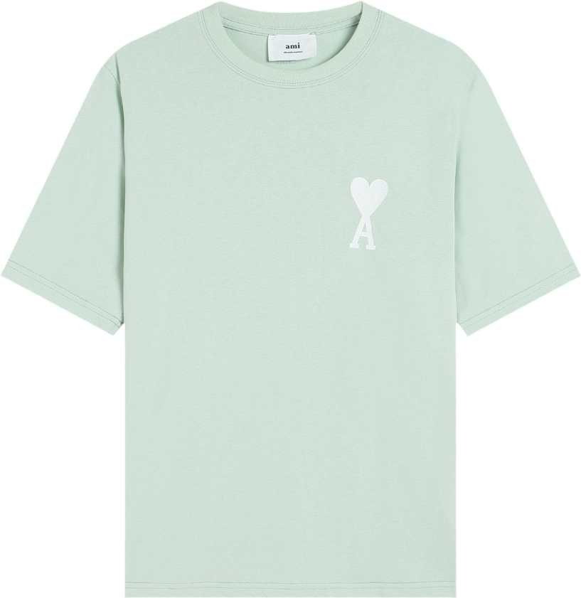 T-shirt Ami vert à logo ami de cœur pastels