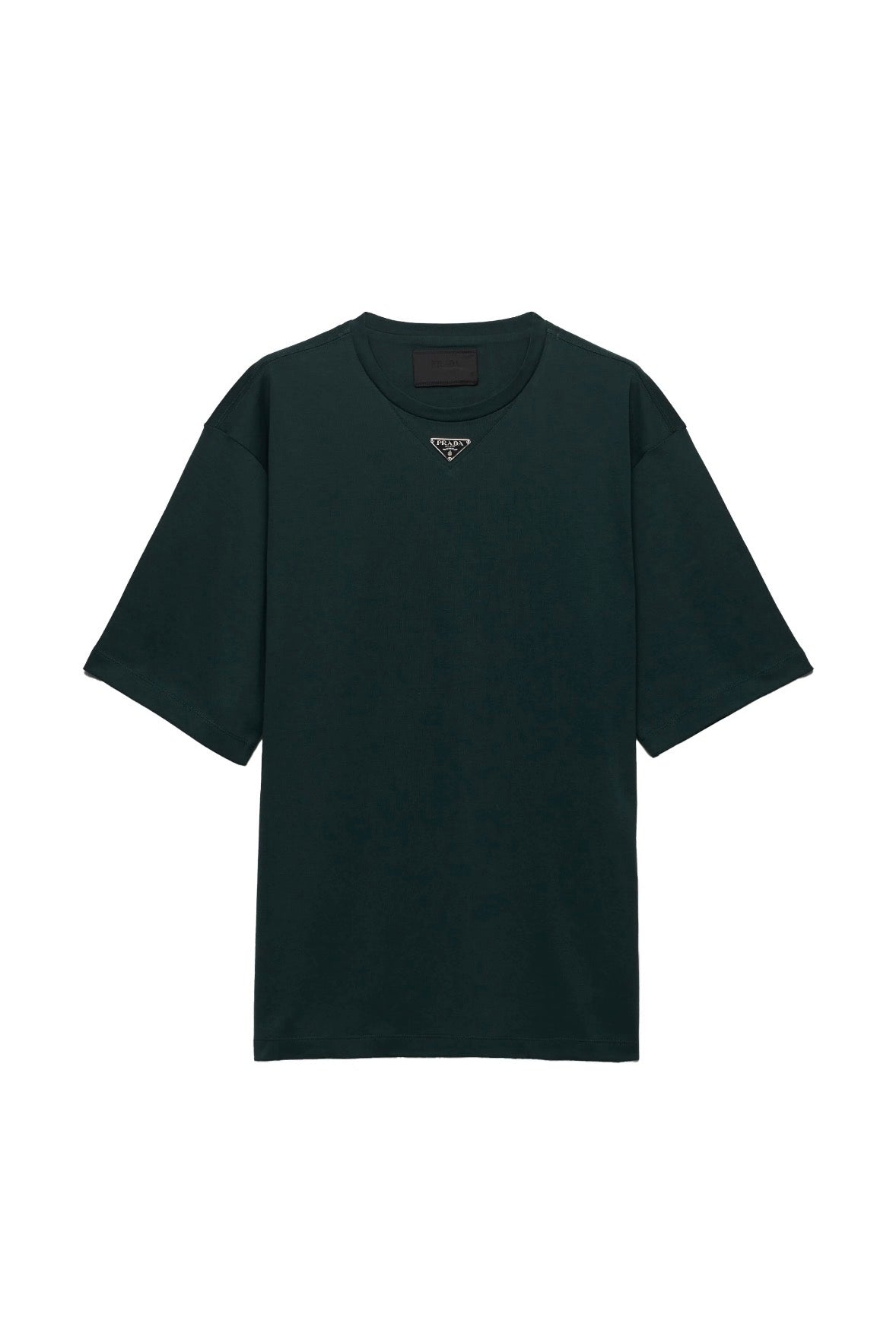 T-shirt Prada en coton à logo triangulaire