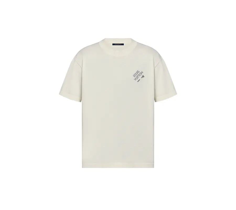 T-shirt manches courtes à signature brodée Louis Vuitton