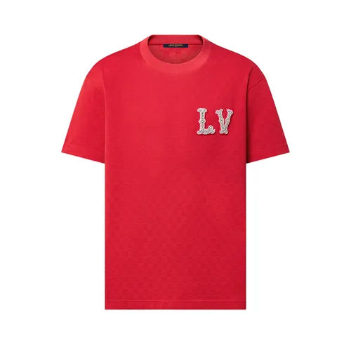 T-shirt à patch brodé en coton piqué Louis Vuitton