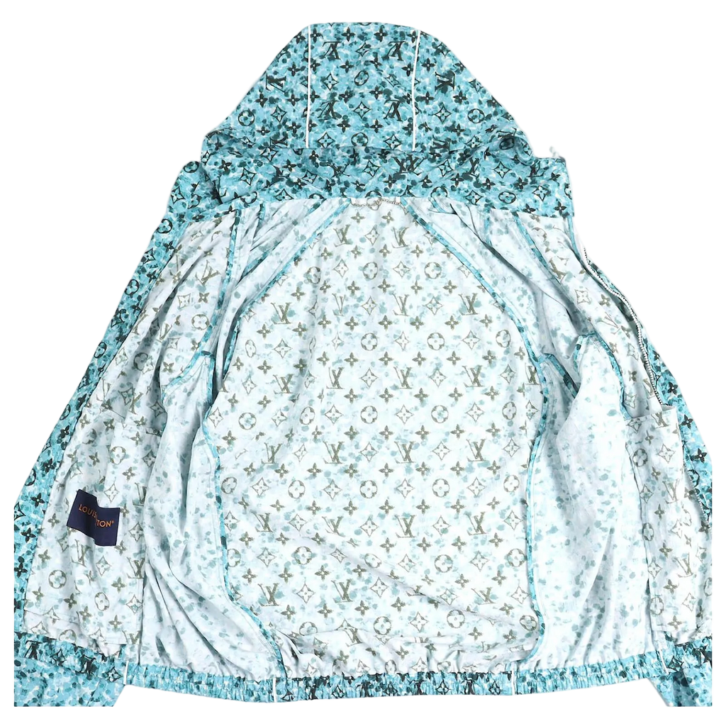 Veste réversible Monogram Louis Vuitton en nylon bleu