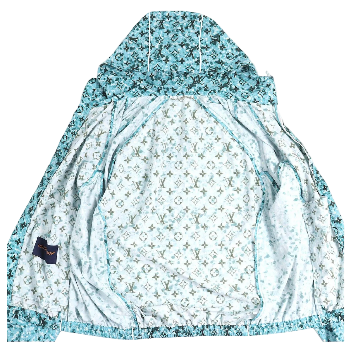 Veste réversible Monogram Louis Vuitton en nylon bleu