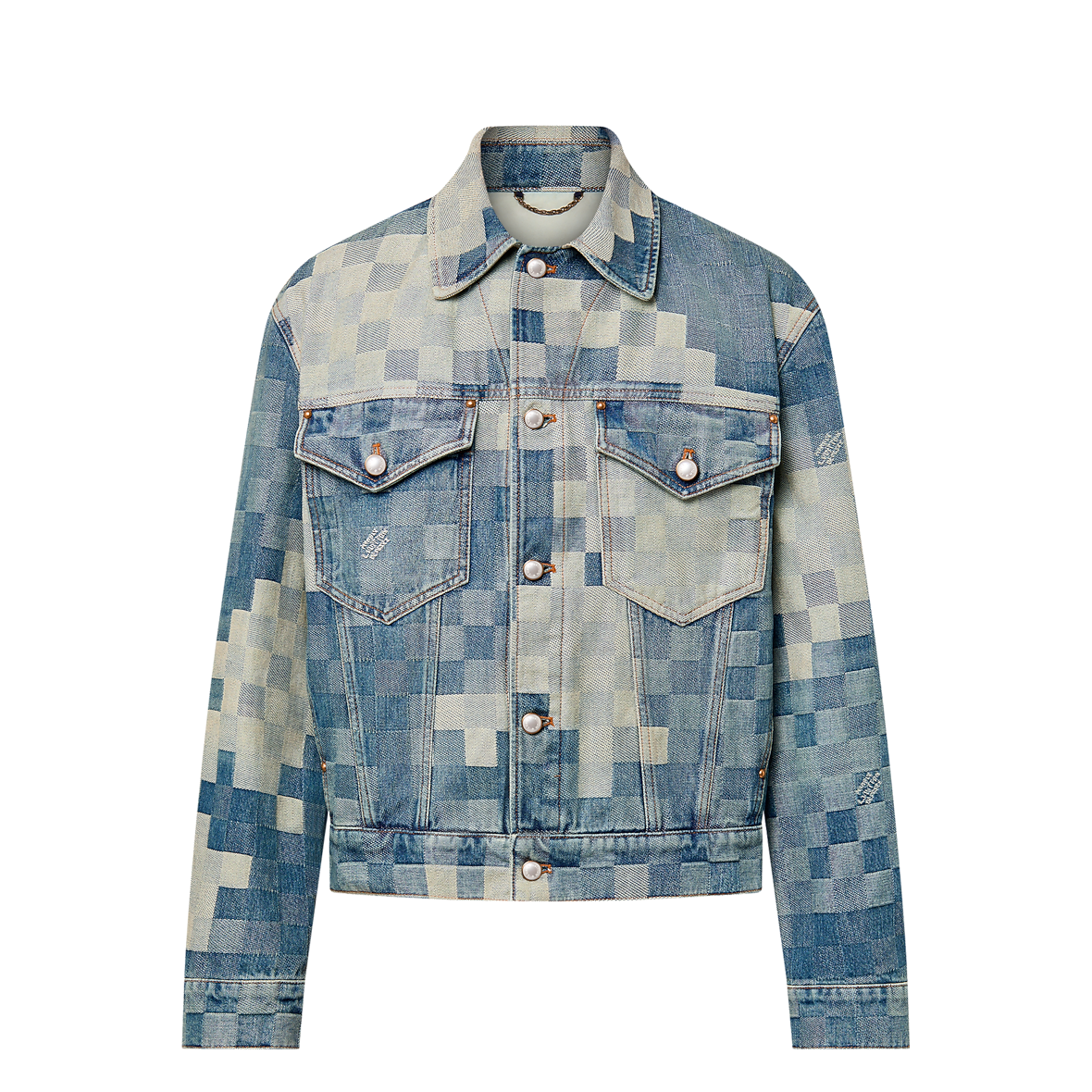 Veste classique en denim Damier Louis Vuitton
