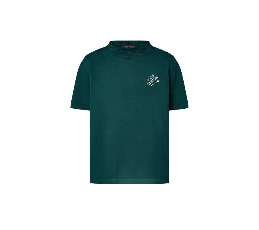 T-shirt manches courtes à signature brodée Louis Vuitton