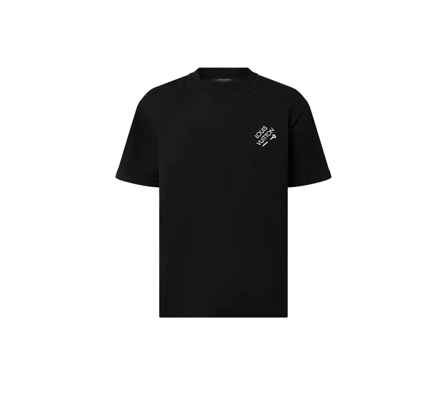 Tee-shirt manches courtes à signature brodée Louis Vuitton