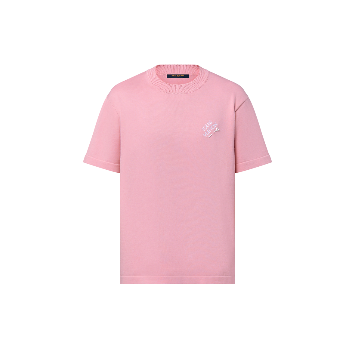 T-shirt manches courtes à signature brodée Louis Vuitton
