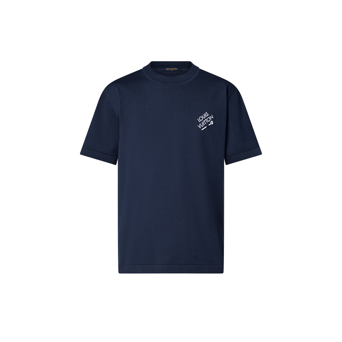 T-shirt manches courtes à signature brodée Louis Vuitton