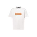 T-shirt manches courtes à patchs en cuir naturel Louis Vuitton