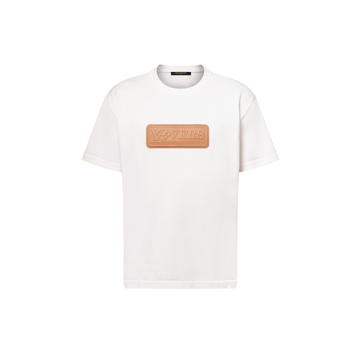 T-shirt manches courtes à patchs en cuir naturel Louis Vuitton