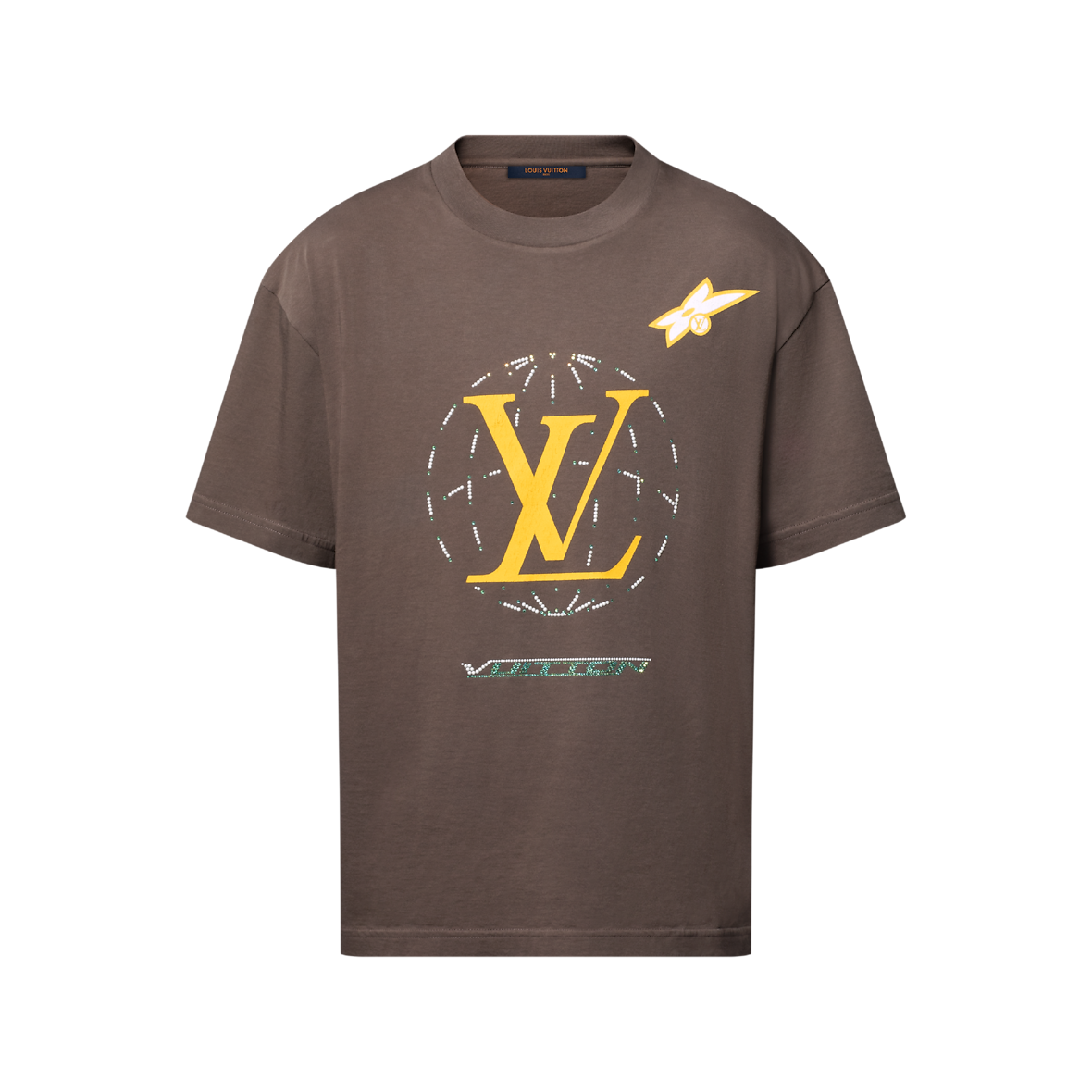 T-shirt lv délavé ornementé en coton Louis Vuitton