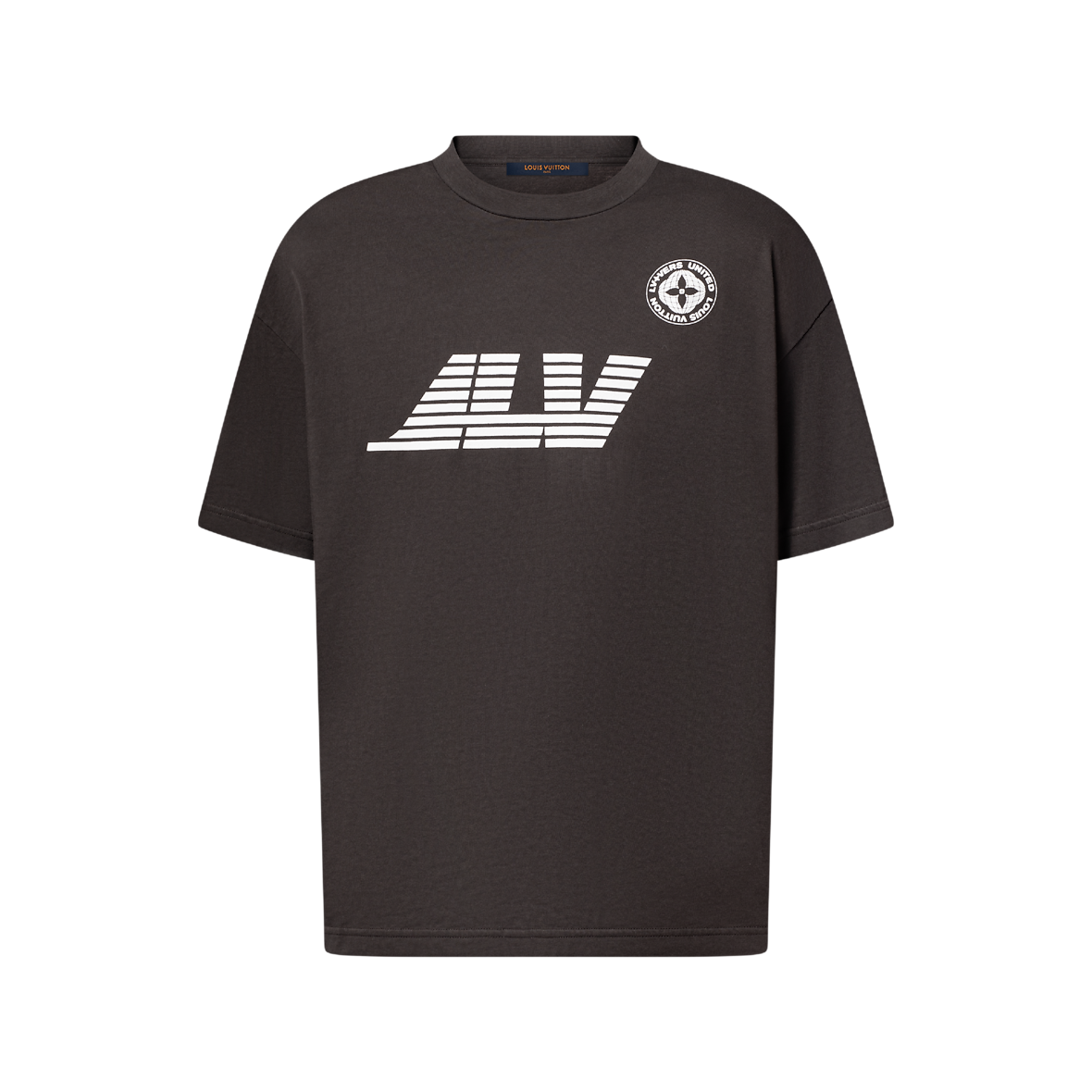 T-shirt imprimé et délavé en coton Louis Vuitton