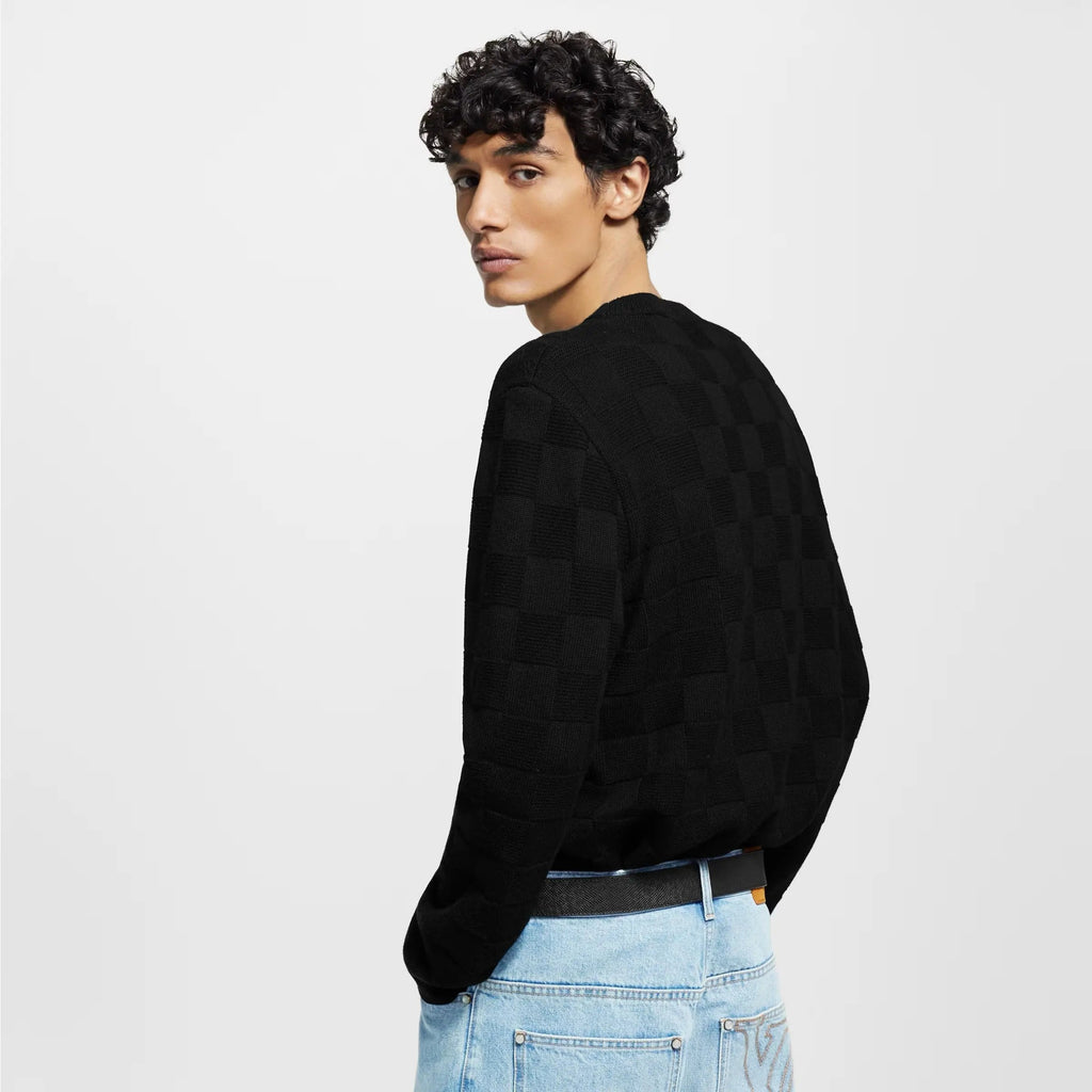 Pull Damier ornementé en laine Louis Vuitton