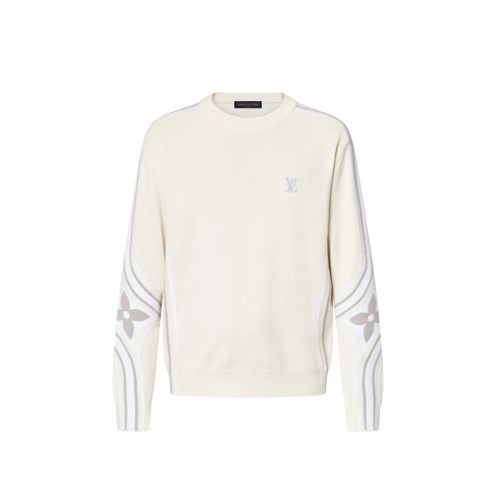 Pull à col rond en maille graphique Louis Vuitton