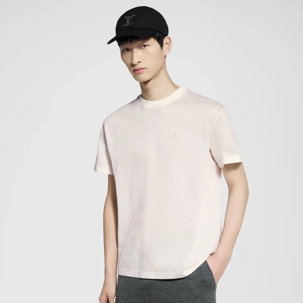 T-shirt Damier en piqué de coton Louis Vuitton