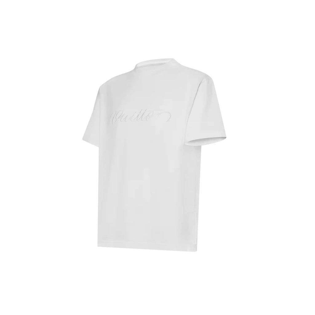 T-shirt à manches courtes avec signature ornementée Louis Vuitton