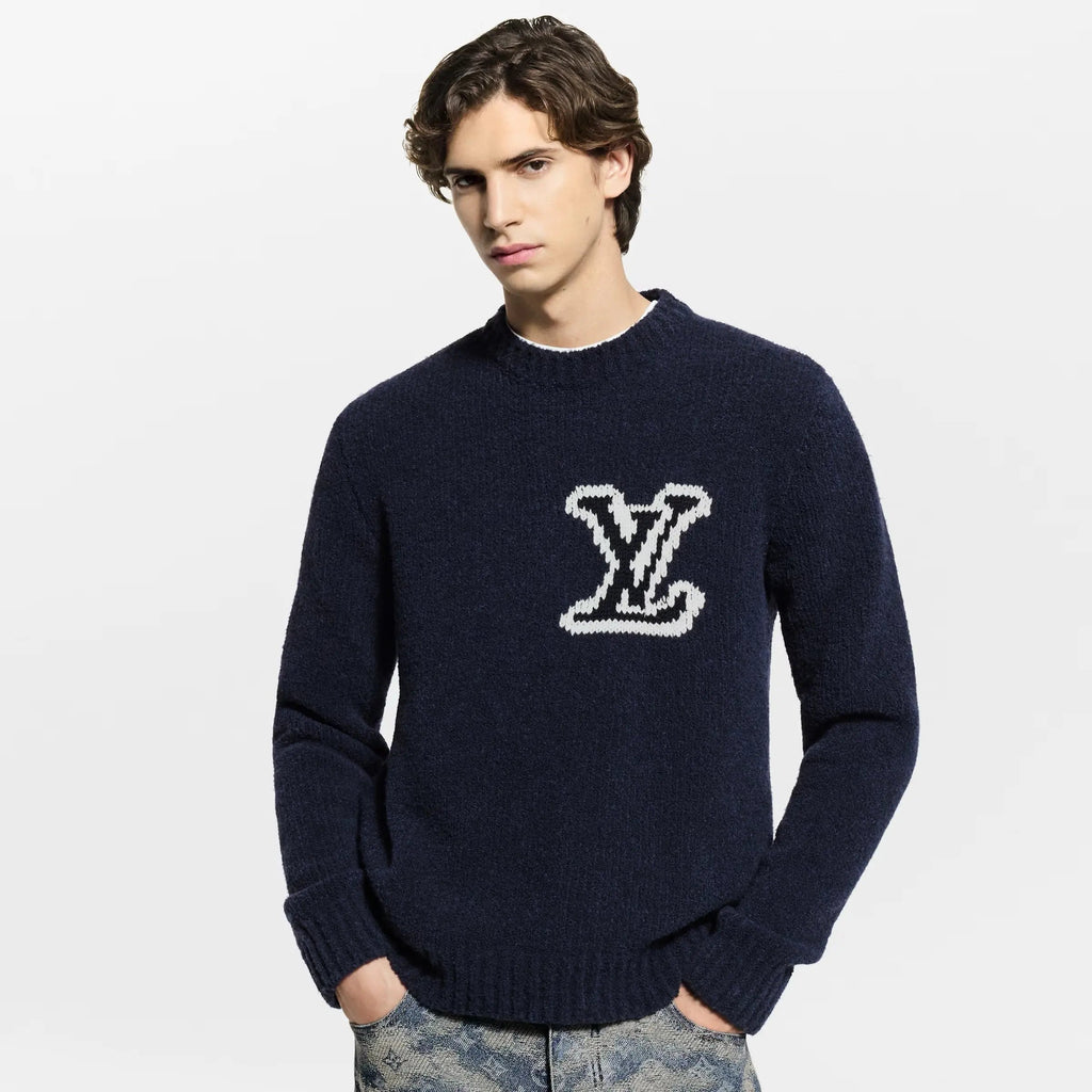 Pull à col rond Louis Vuitton Intarsia