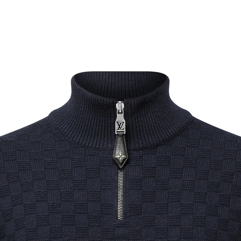 Pull demi-zippé en laine et cachemire Louis Vuitton