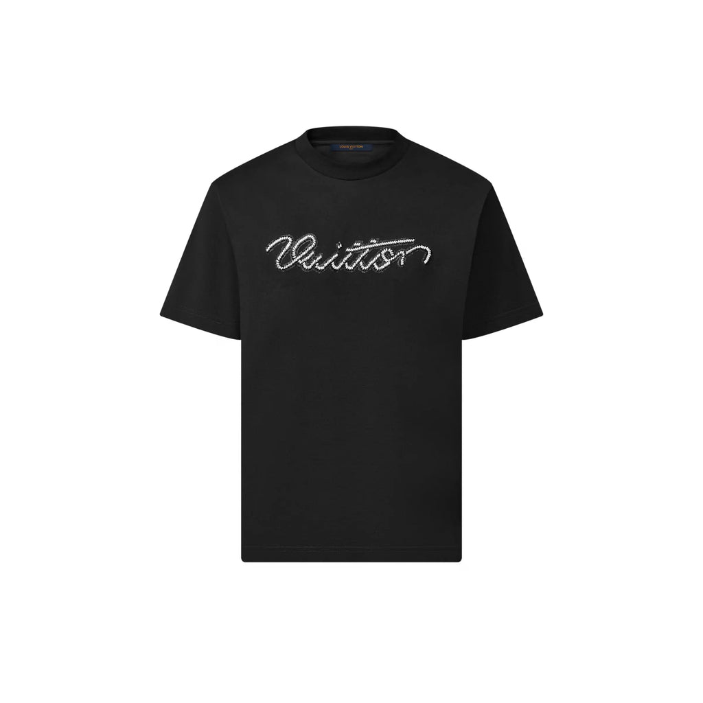 T-shirt à manches courtes avec signature Louis Vuitton