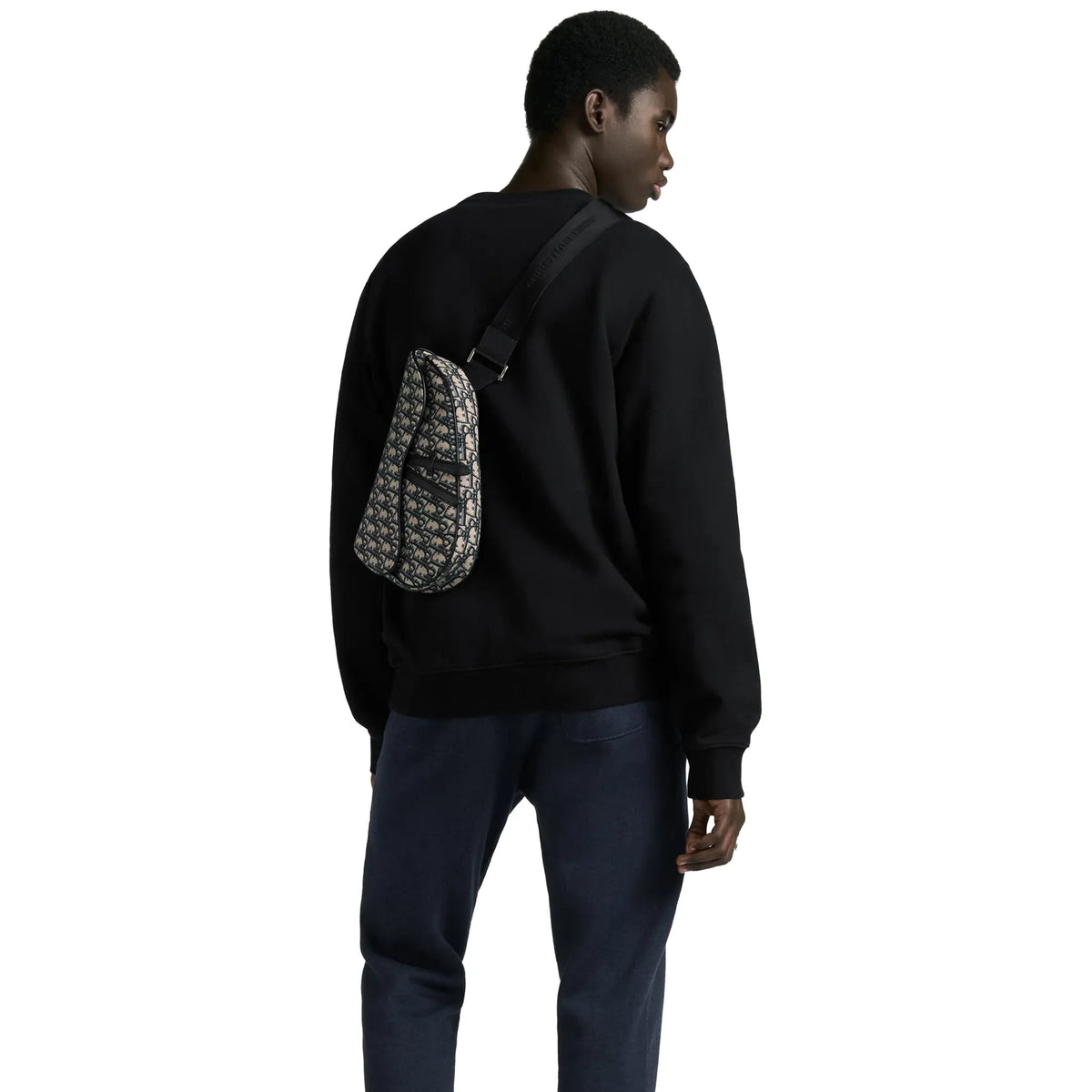 Sac à bandoulière saddle Dior Oblique Jacquard