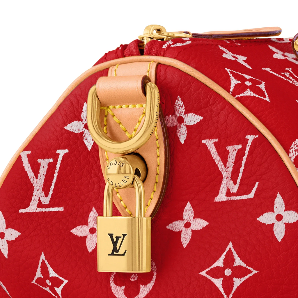 Sacoche à bandoulière Louis Vuitton Monogram Speedy P9 Rouge 25