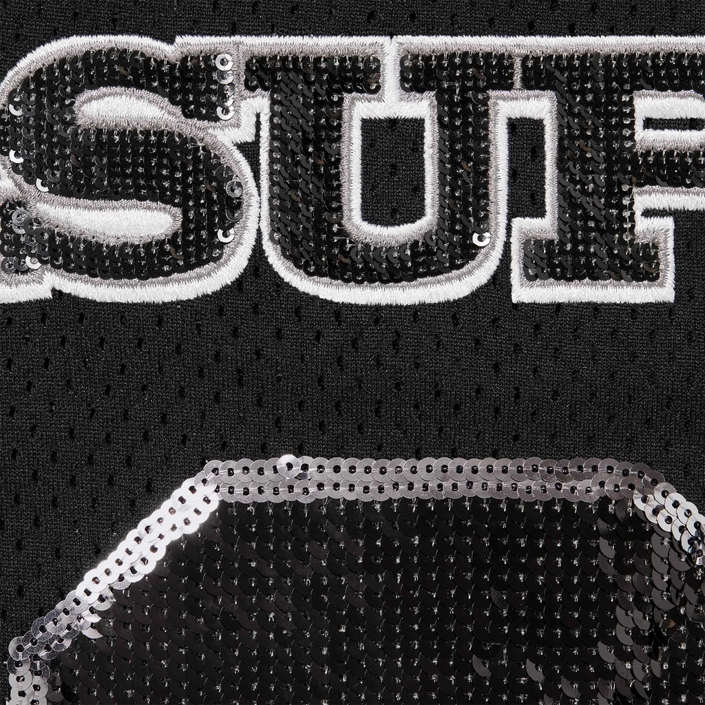 T-shirt Supreme Sequin Black Football Jersey (FW25)