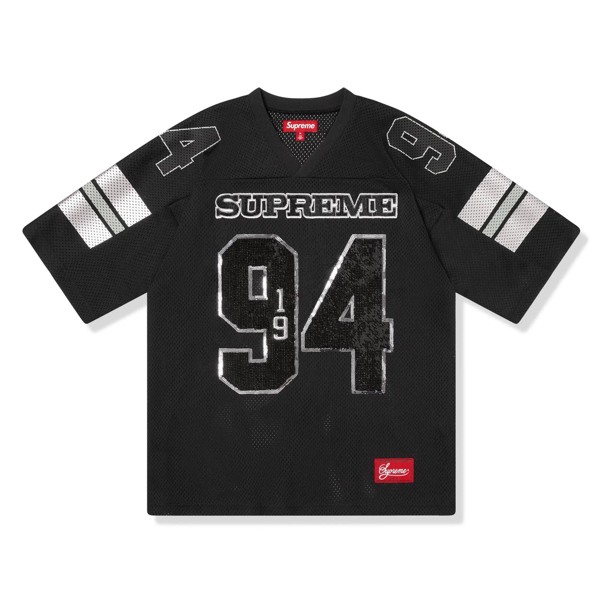 T-shirt Supreme Sequin Black Football Jersey (FW25)