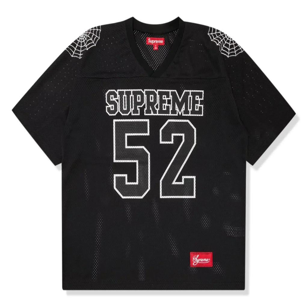 T-shirt Supreme Spiderweb Black Football Jersey