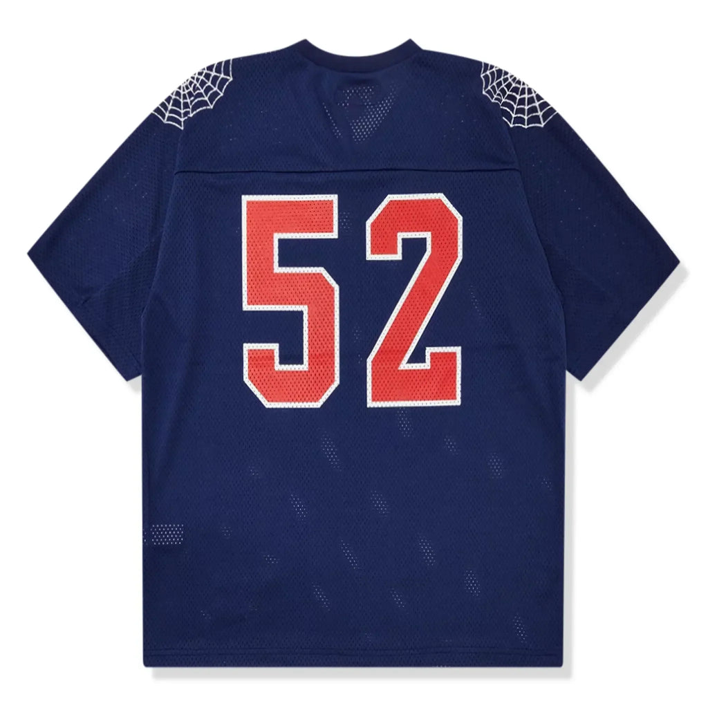 T-shirt Supreme Spiderweb Navy Blue Football Jersey